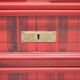 Victorian Commode with Tartan Upholstery and Marble Top