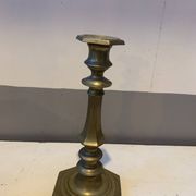 Large vintage golden brass candle holder