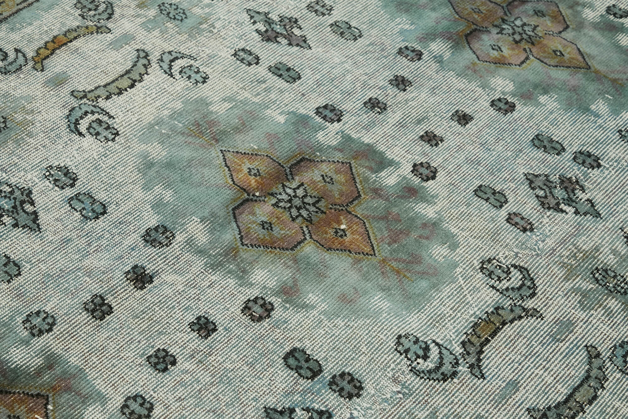 Handmade Hi-Low Pile Oriental 1980s 175 cm x 286 cm Blue Rug