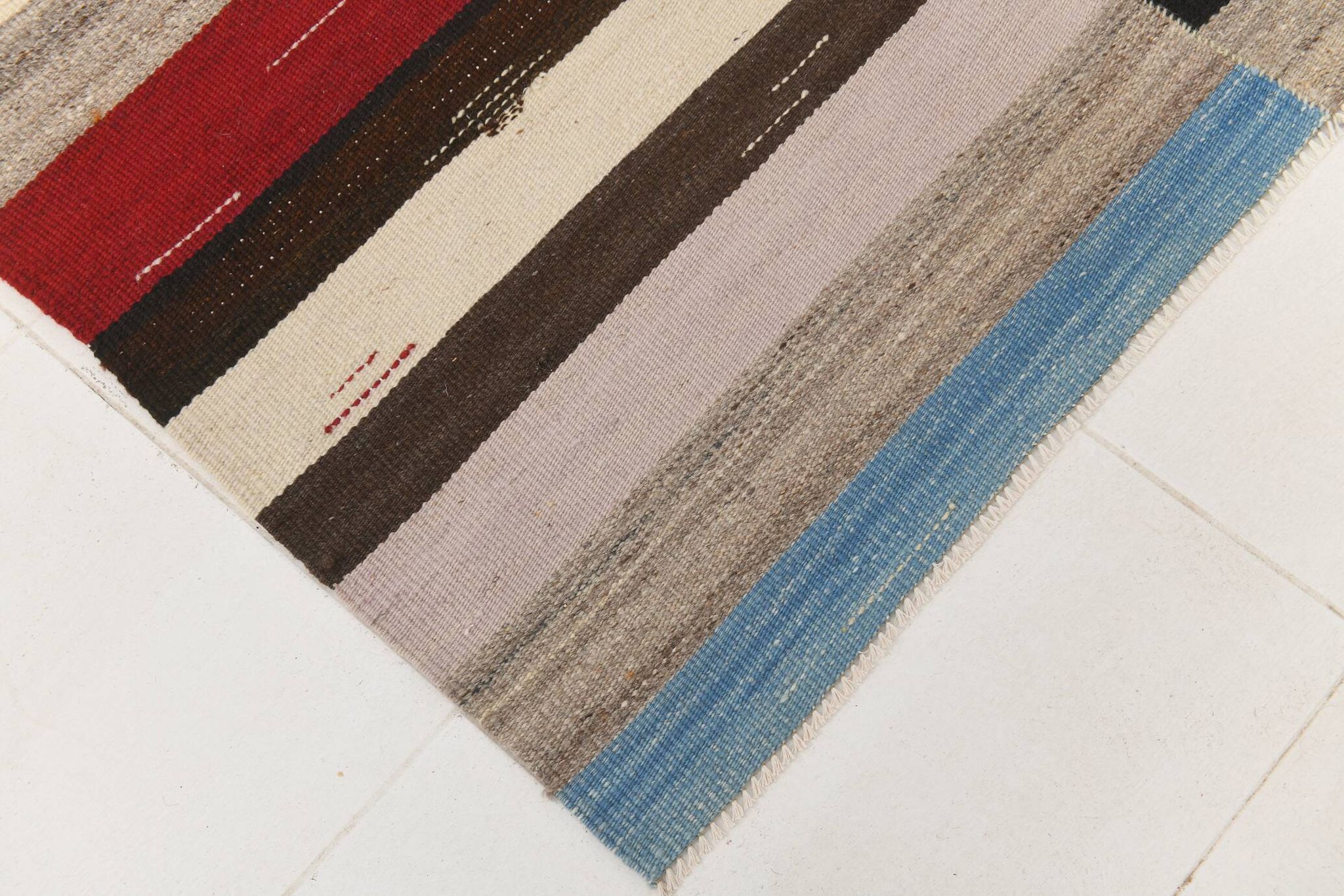 9x12 Mid Century Modern Large Vintage Kilim Rug, 272x367Cm