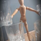 Set 6 sky glasses and square carafe