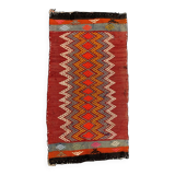 Vintage Turkish Mini Kilim 92x50 cm Wool Small Kelim Runner, shabby Chic