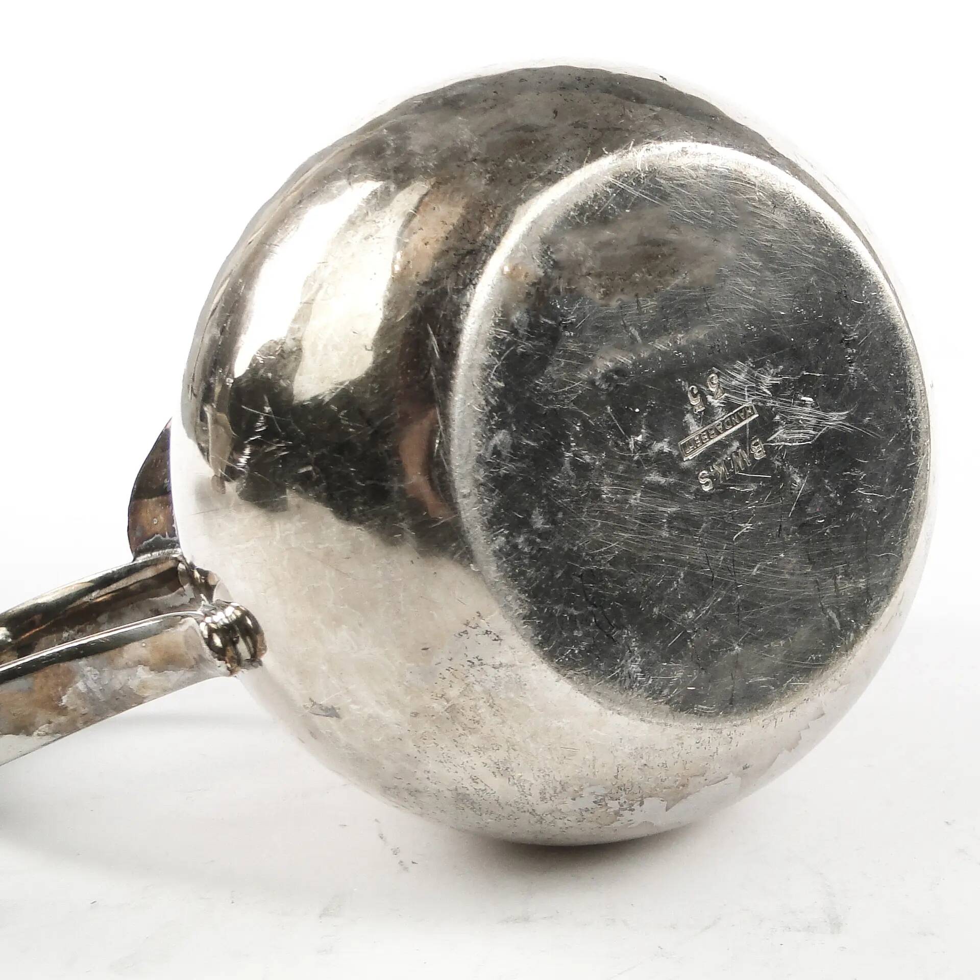Art Deco creamer, silver-plated brass, Germany, 1950s