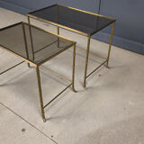 Brass faux bamboo nesting tables, 1960s