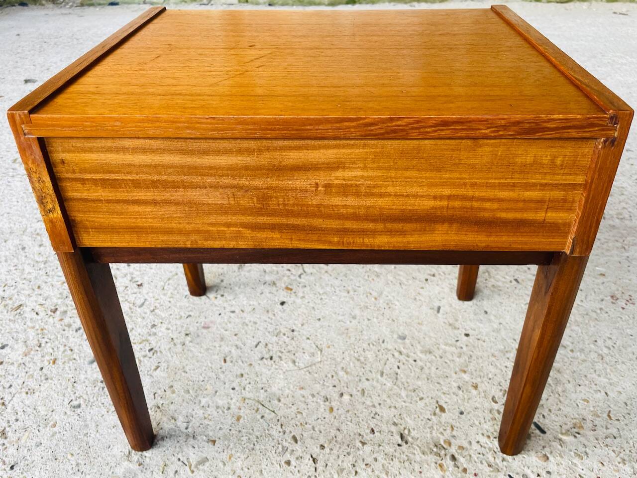 Vintage Scandinavian teak bedside table circa 1960's