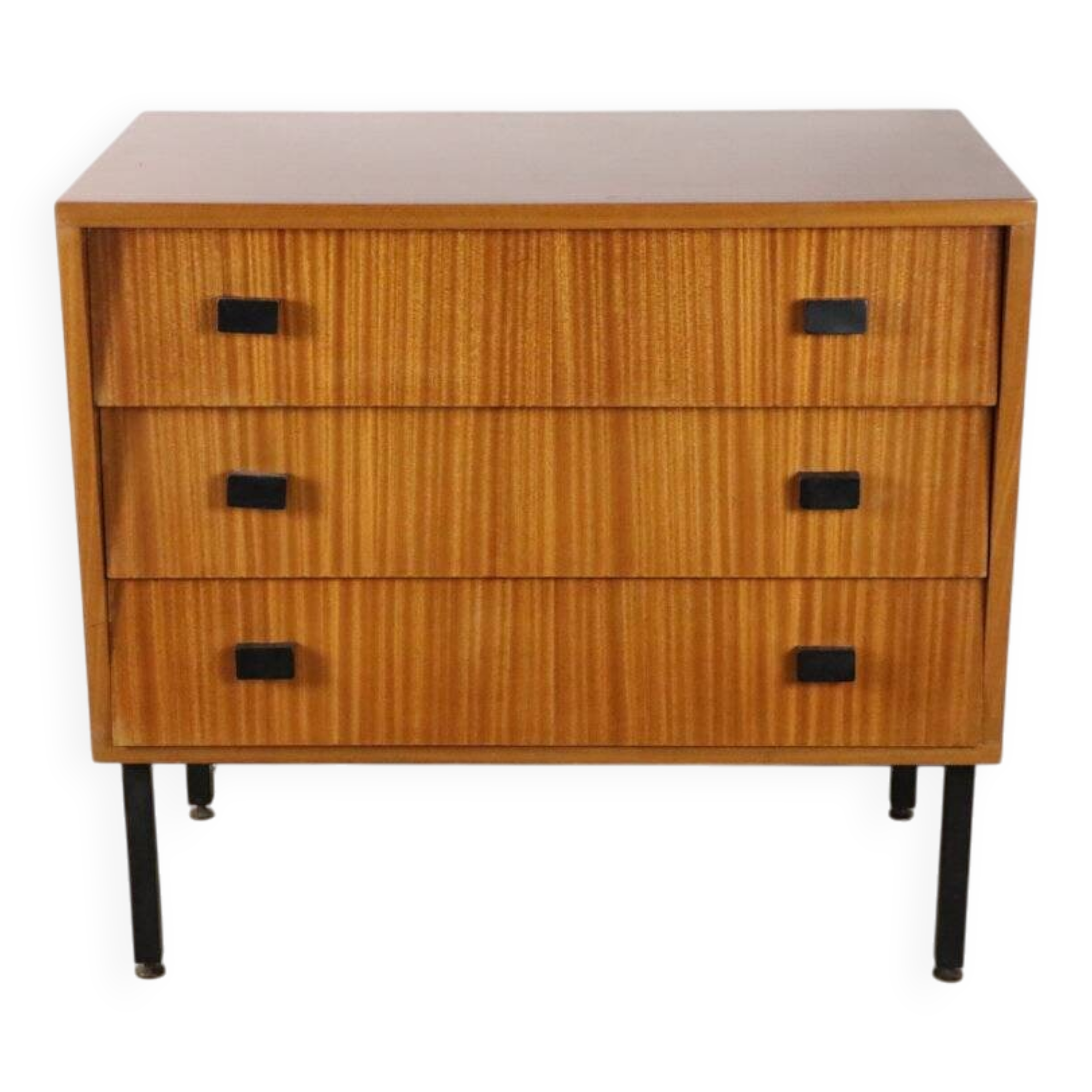 Vintage wood and metal chest of drawers, 1960