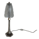 Art Deco table lamp from the 1920s–1930s — Tree trunk base in nickel metal