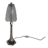Lampe de table Art Déco années 1920–1930 — Pied tronc d'arbre en métal nick