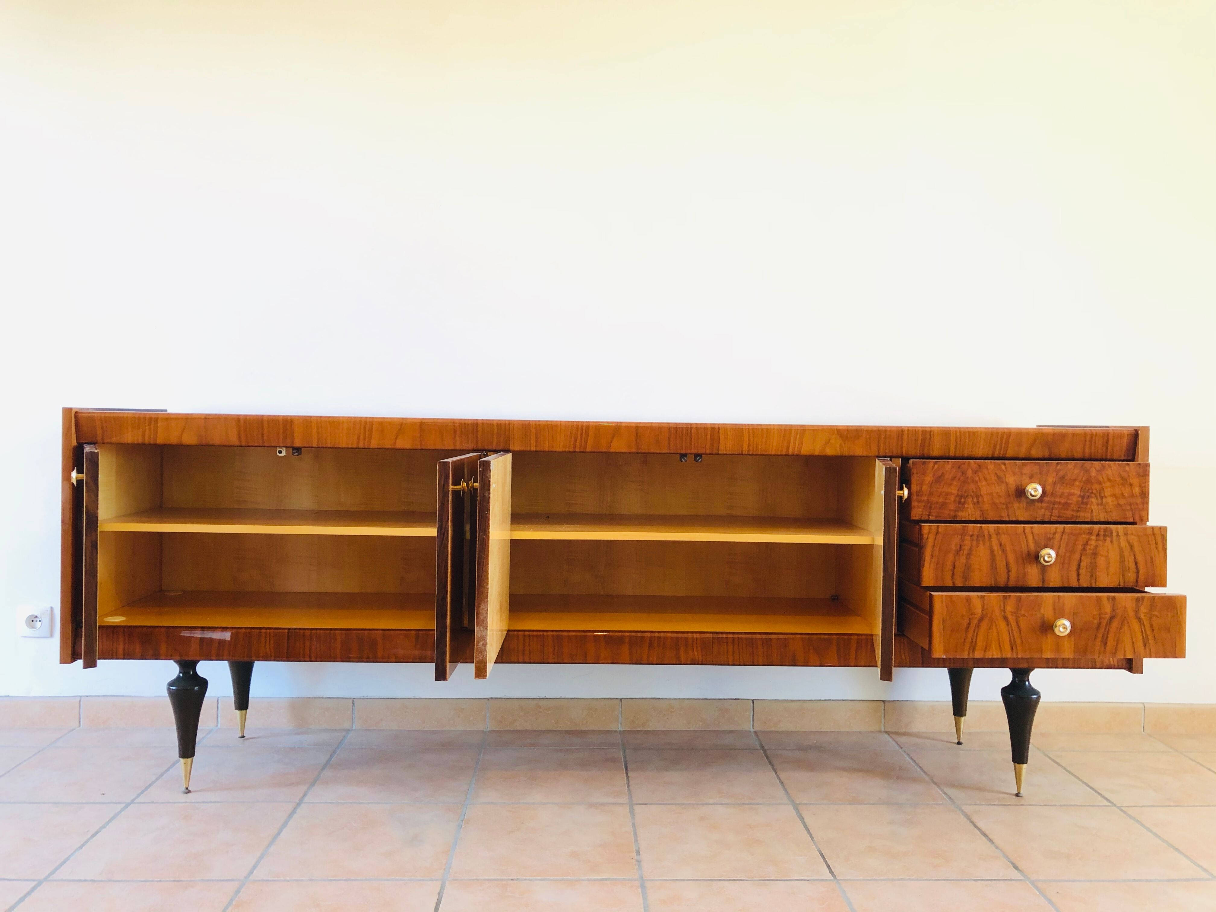 Walnut art deco sideboard