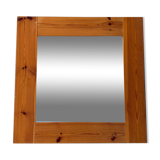 Swedish pine mirror, Nordic design from the 1980s