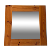 Swedish pine mirror, Nordic design from the 1980s
