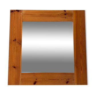 Swedish pine mirror, Nordic design from the 1980s