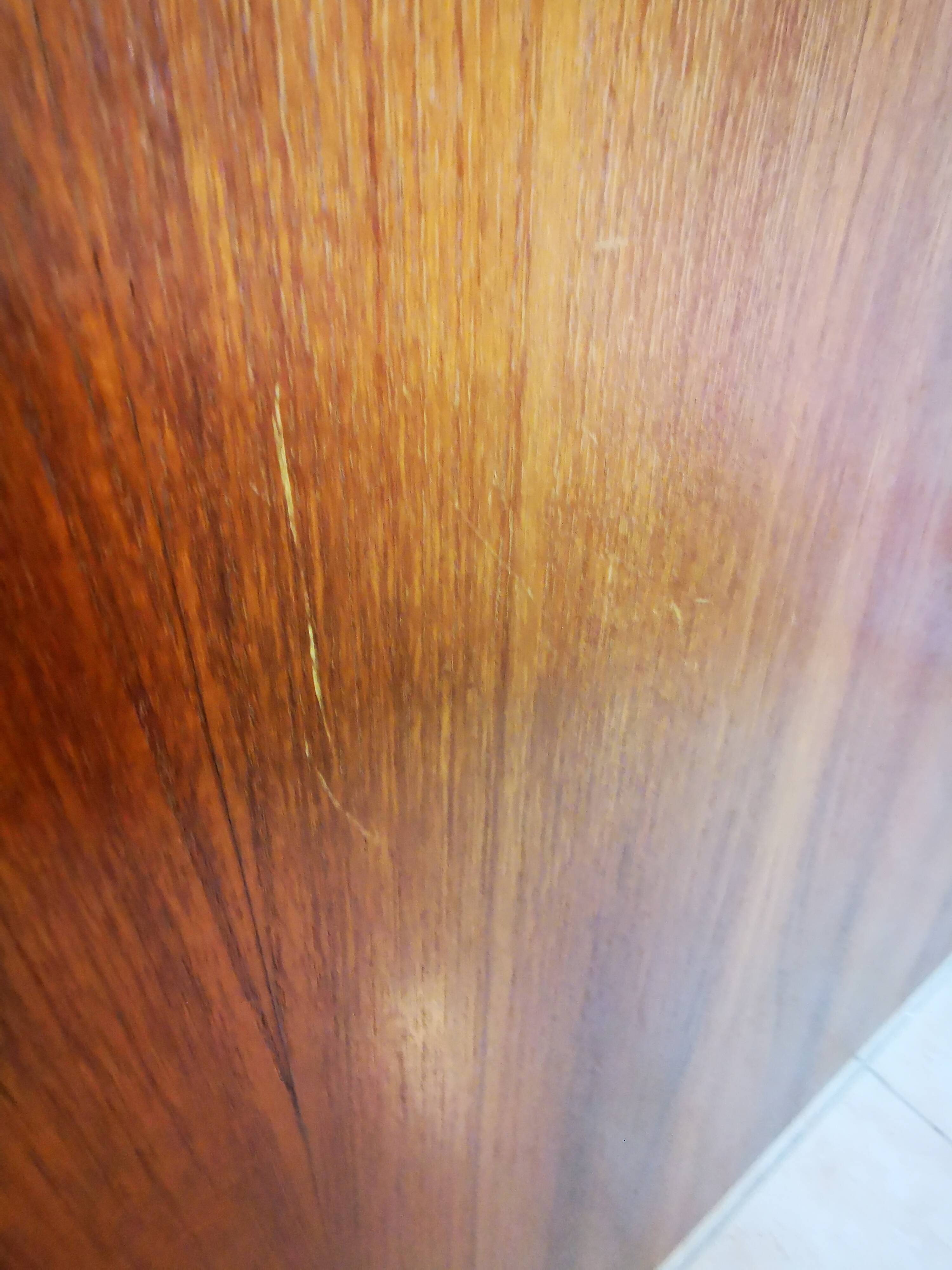 Scandinavian teak headboard – 1960s – Integrated bedside tables