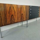 Vintage rosewood sideboard, chrome 1960