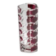 Vase en verre épais rubis style art déco