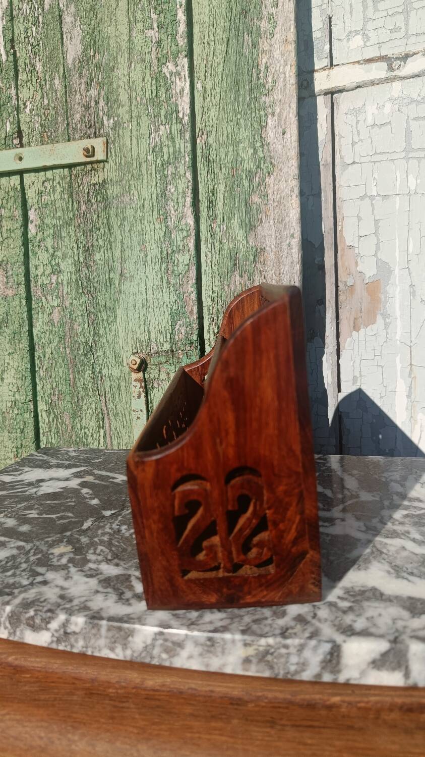 Wooden letter holder