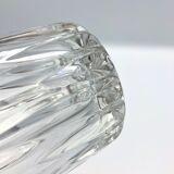 4 chiseled glass water glasses