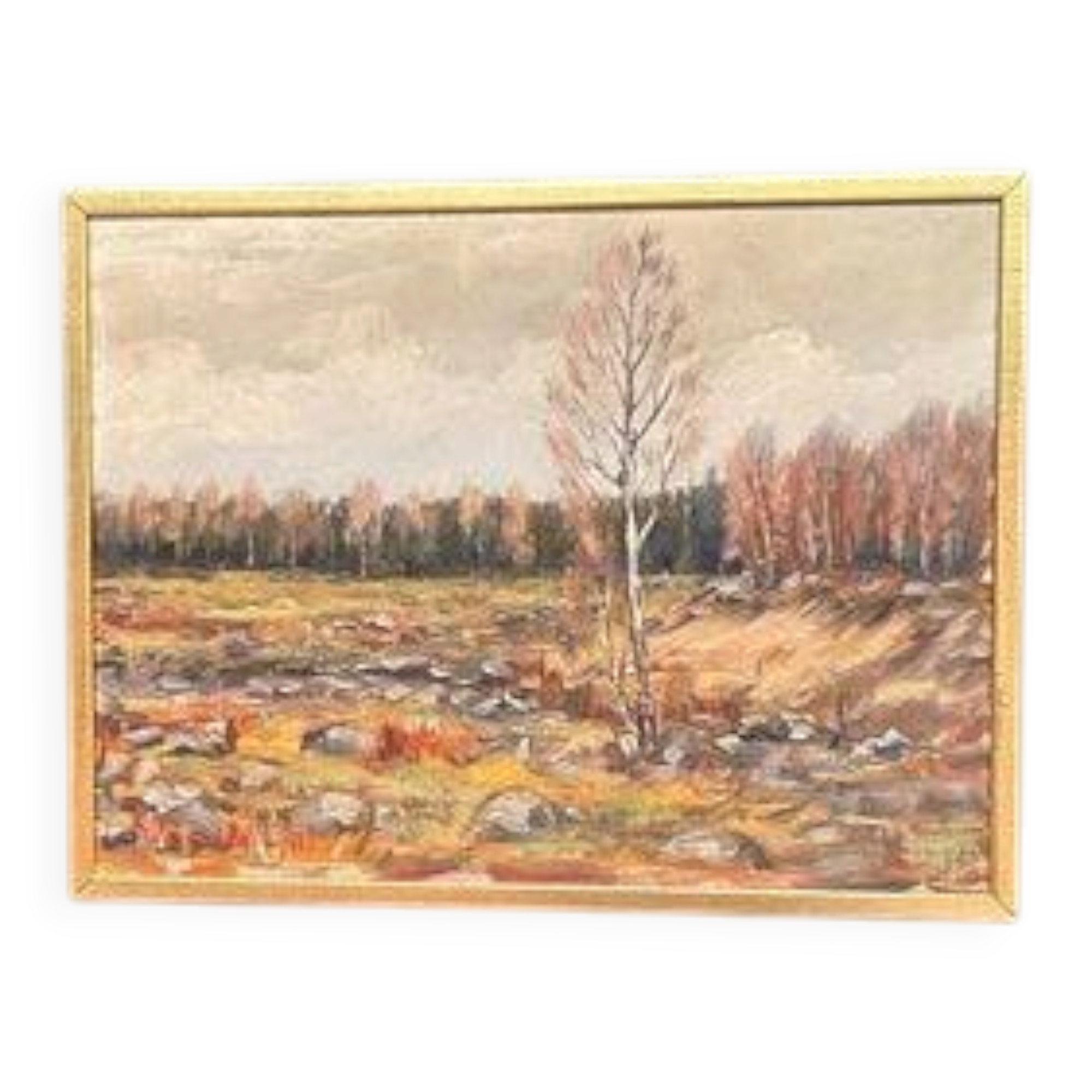 Original Swedish Oil on Panel – “Landscape” – Signed – Vintage & Framed