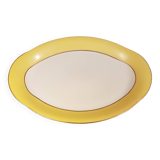 Large oval dish in Limoges porcelain