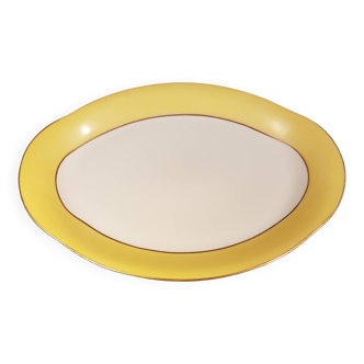 Grand plat ovale en porcelaine de Limoges