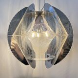 Vintage hanging lamp Paul Secon wire with plexiglass