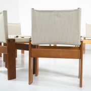 Set of 12 Monk dining chairs by Afra & Tobia Scarpa for Molteni, 1970s.