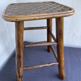 Chestnut and bamboo stool