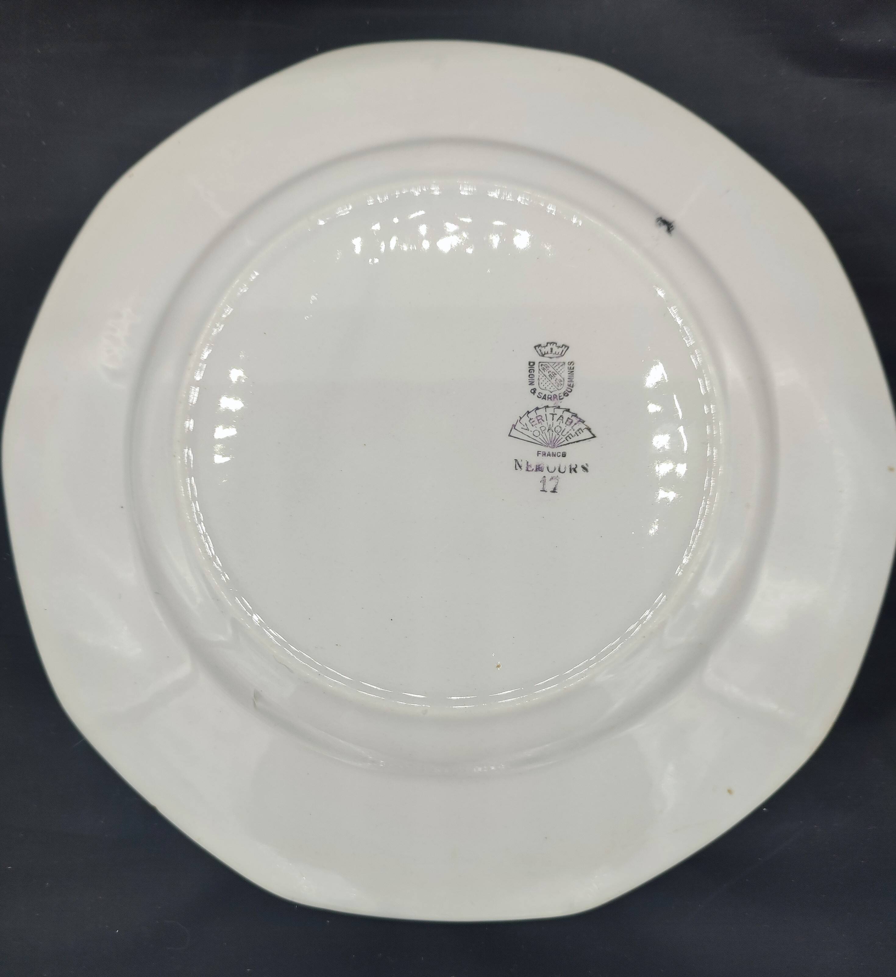 24-piece service Digoin & Sarreguemines Model "Nemours" Vintage