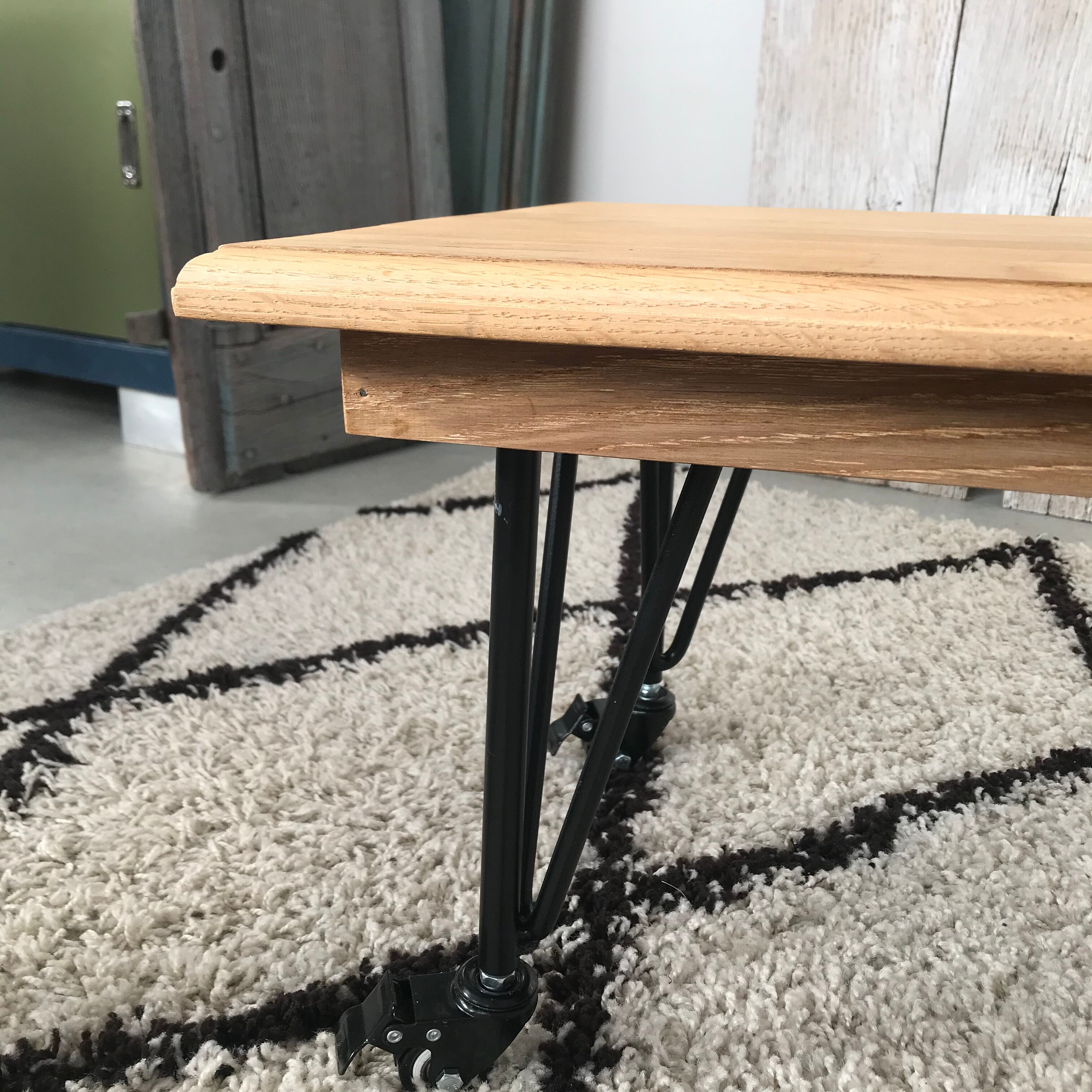 Solid oak coffee table