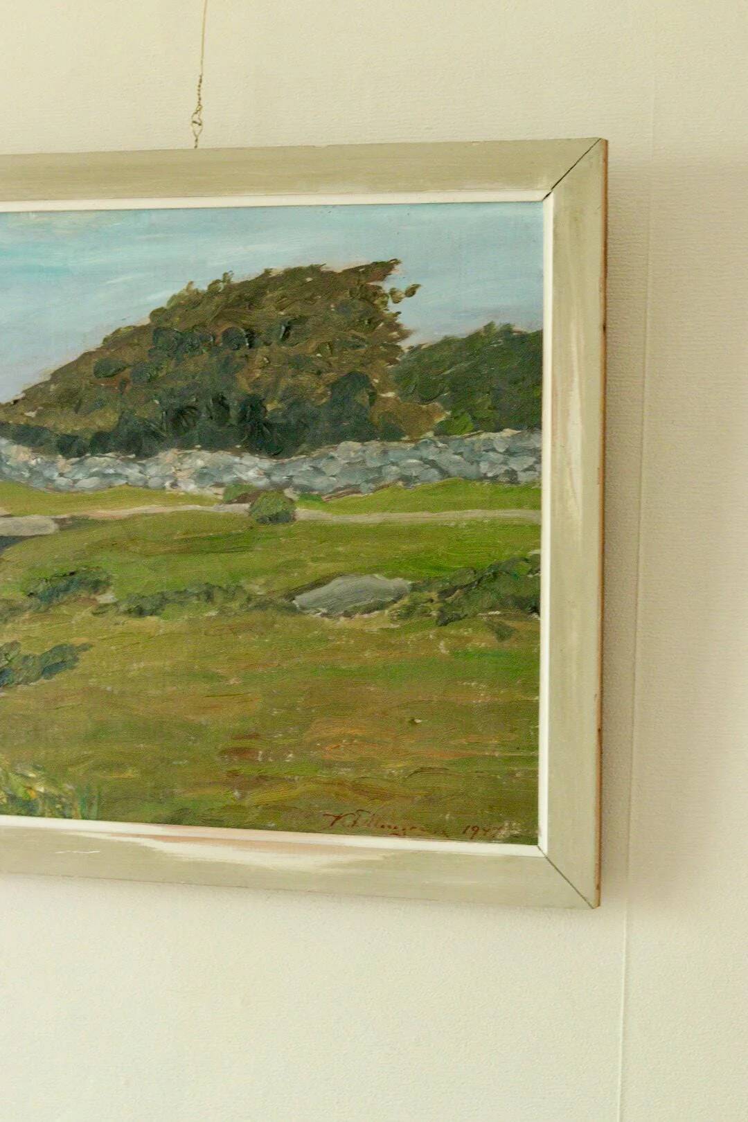 Original oil on canvas from the mid-20th century – landscape