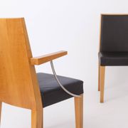 Set of 2 Inno Interior Oak Chairs, Armchair & Side Chair, Finnish 1990s