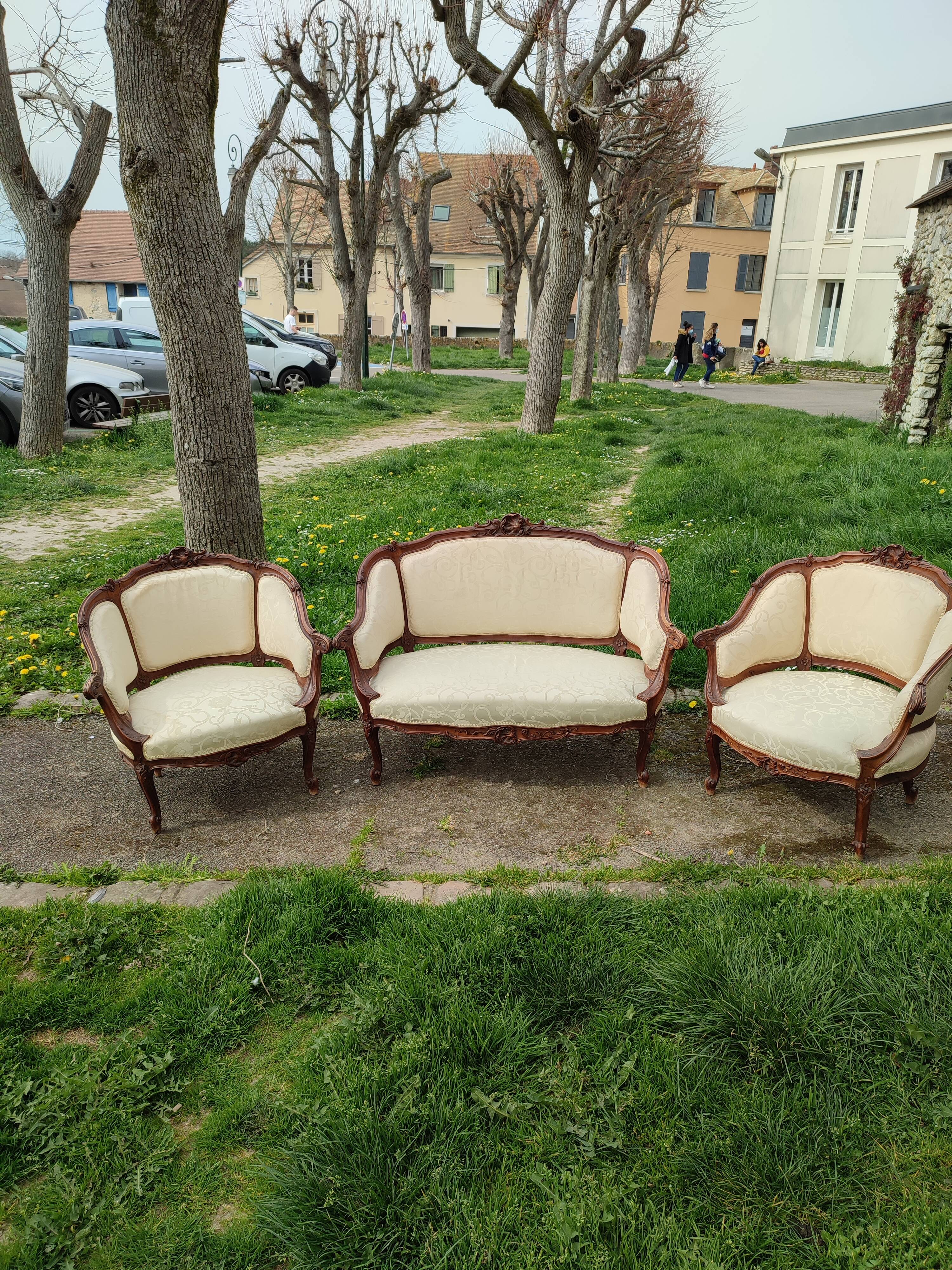 Louis XV rocaille style living room set