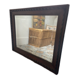 Carved beveled mirror