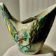 Vase zoomorphisme ceramic decoration d'oiseau signed guy Accolay