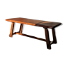 Brutalist elm farm table 60s