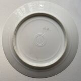 12 vintage porcelain dessert plates signed hache, julien & cie birds