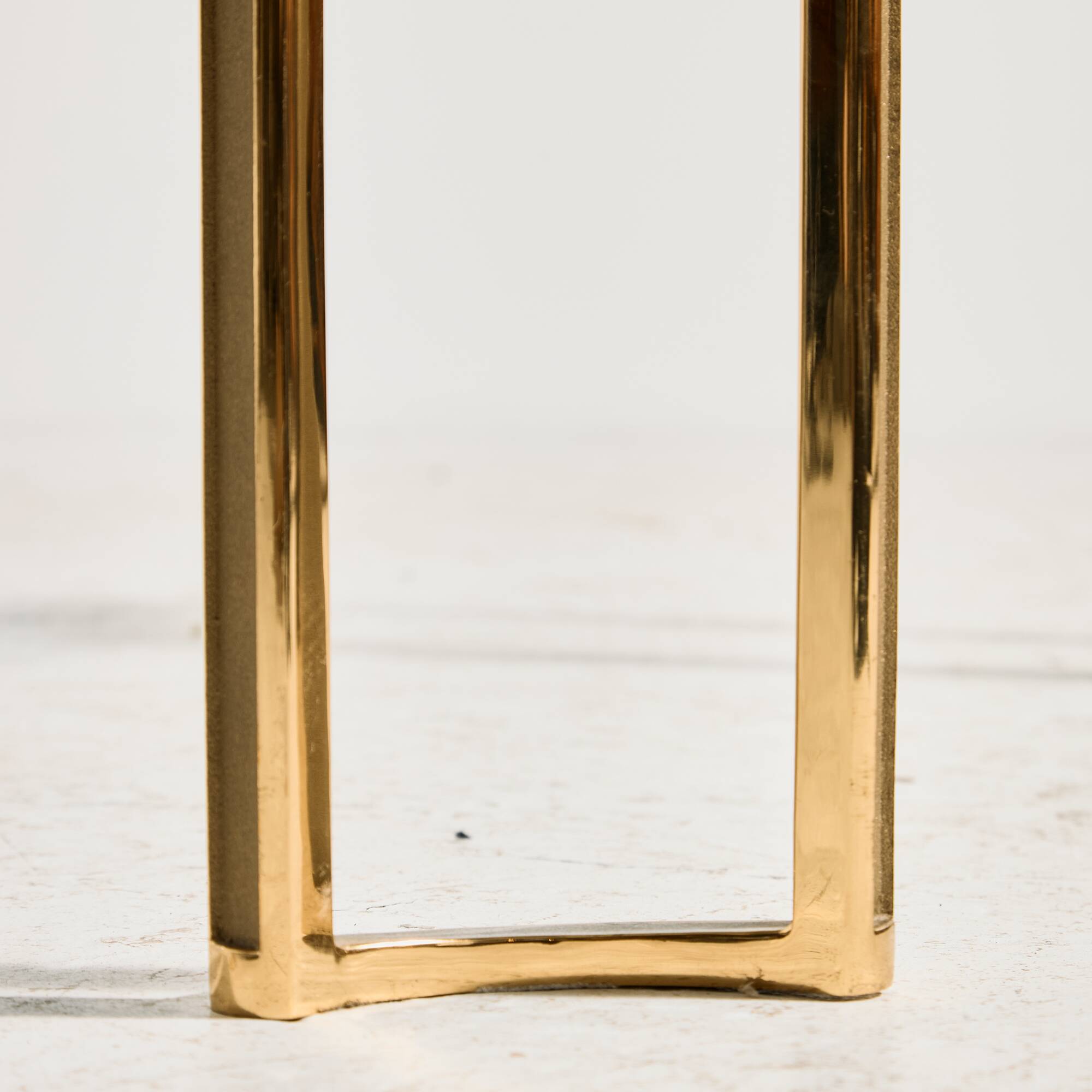 Brass and glass coffee table