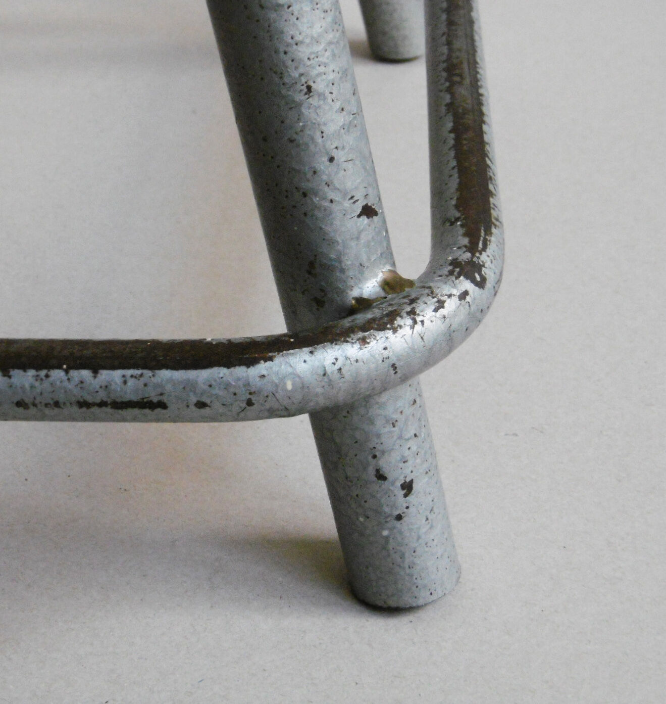 Wood and metal stool