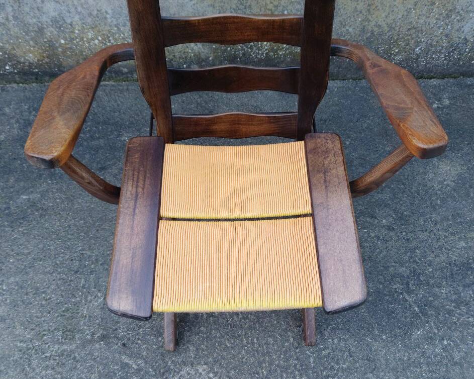 Pair of vintage TRICONFORT France deckchairs and relax chairs