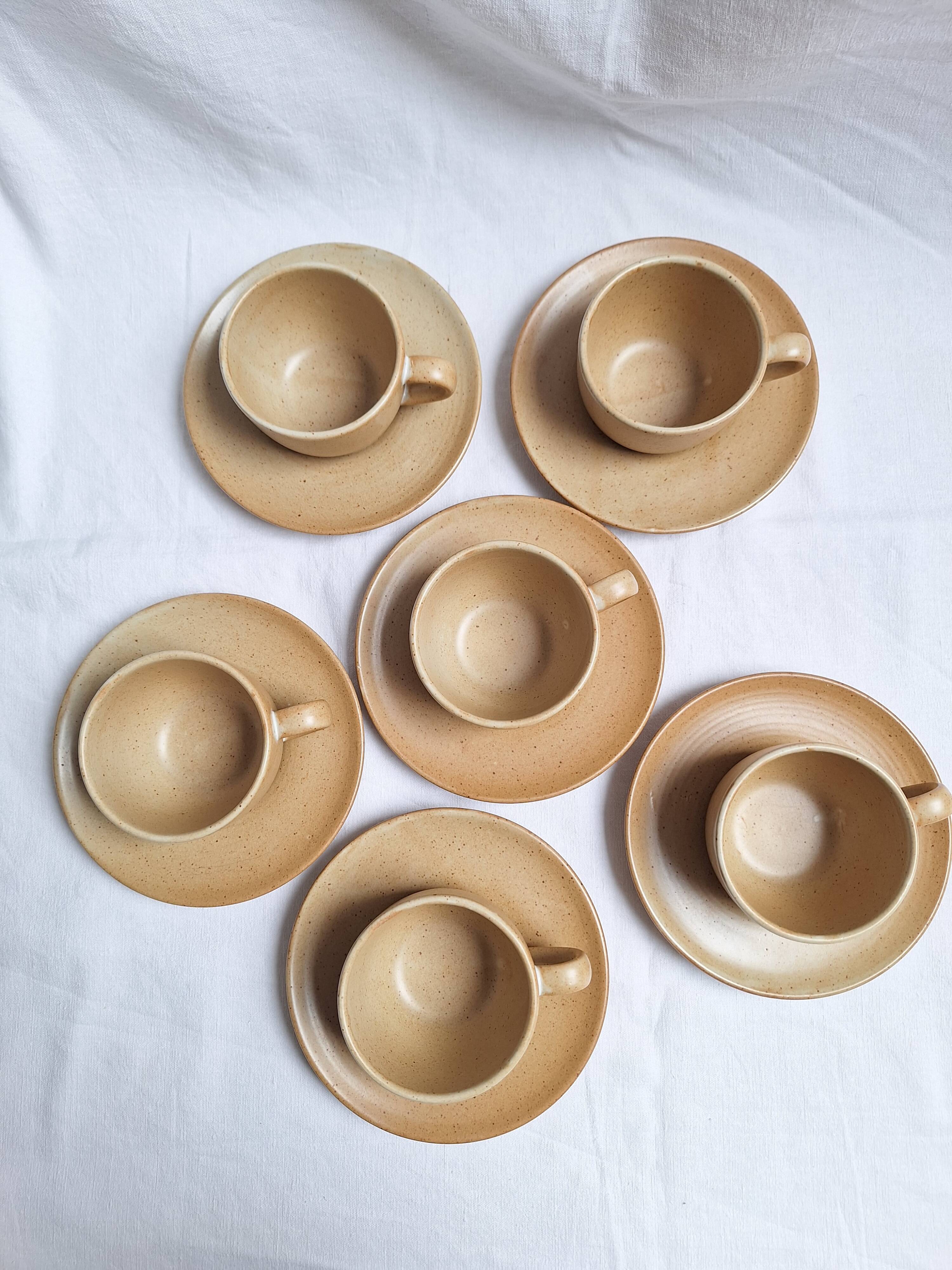 Vintage village stoneware mugs