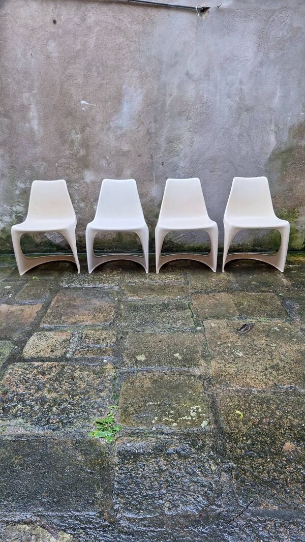 Lot de 4 chaises en plastique par Steen Ostergaard pour Cado