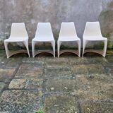 Set of 4 plastic chairs by Steen Ostergaard for Cado