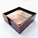 LOT of 6 purple lacquered coasters with their box around 1970