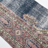 Navy Blue Vintage Runner Rug, 75x231Cm SK 6884