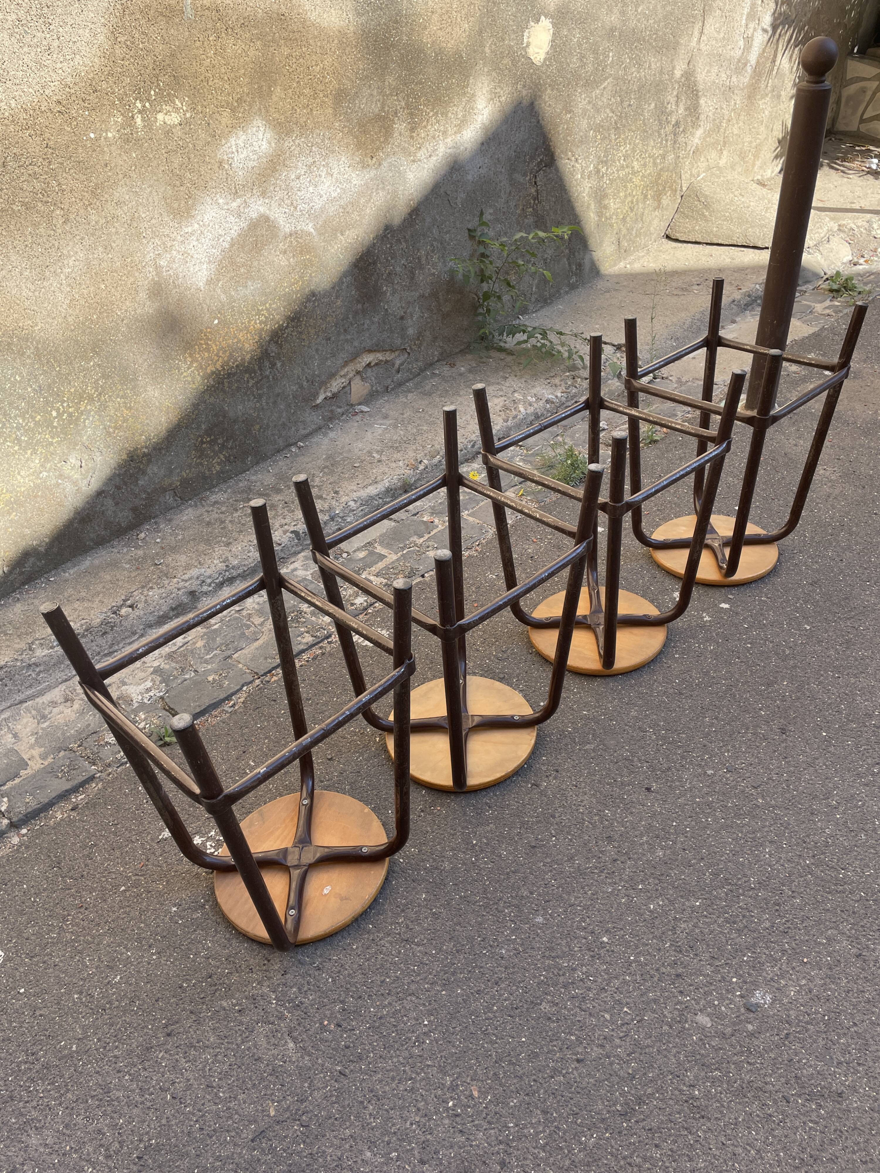 Set of 4 industrial stools