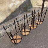 Set of 4 industrial stools