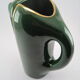 Modernist pitcher in green and gold glazed ceramic, brand MAGDALITHE MADE IN FRANCE around 1950 1