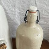 2 old stoneware hot water bottles