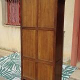 Small oak display case, old glass