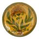 Assiette artisanale de Bulgarie à la fleur aux teintes d'automne